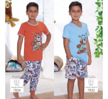 Дитяча Піжама Для Сну Зі Шортиків Та Футболки Sevim 7832