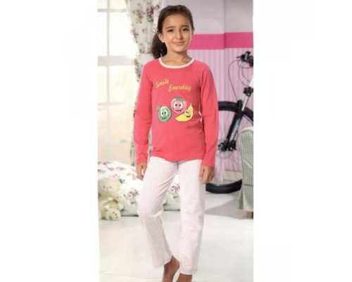 Дитяча Піжама Для Сну Зі Штанів Та Футболки З Довгим Рукавом Sevim 7276