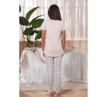 Дитяча Піжама Для Сну Зі Штанів Та Футболки З Коротким Рукавом Sevim 7818