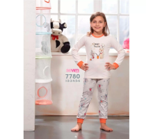 Дитяча Піжама Для Сну Зі Штанів Та Футболки З Довгим Рукавом Sevim 7780