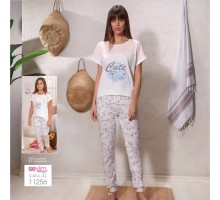 Комплект Жіночий Зі Штанів Та Футболки Sevim 11256
