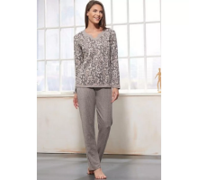 Комплект Жіночий Зі Штанів І Футболки З Довгим Рукавом Sevim 11055