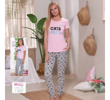 Комплект Жіночий Зі Штанів Та Футболки Sevim 11237