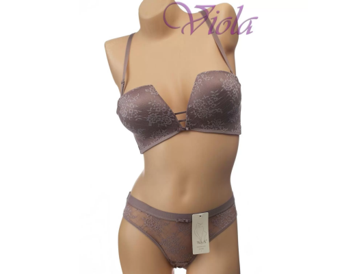 Комплект Weiyesi Бюстгальтер Анжеліка Балконет Без Кісточок З Трусиками-Сліпами A8105# B