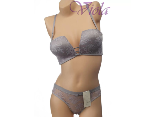 Комплект Weiyesi Бюстгальтер Анжеліка Балконет Без Кісточок З Трусиками-Сліпами A8105# B