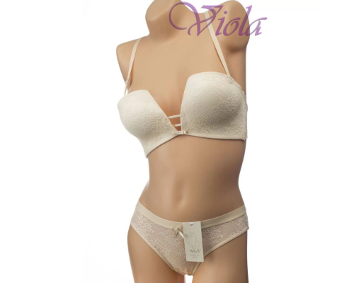 Комплект Weiyesi Бюстгальтер Анжеліка Балконет Без Кісточок З Трусиками-Сліпами A8105# B