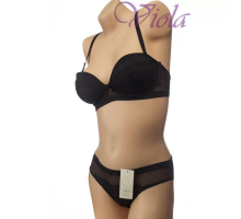 Комплект Weiyesi Бюстгальтер Анжеліка Балконет На Тонкому Поролоні З Трусиками-Сліпами 8573-1# C