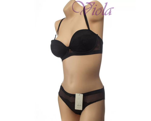 Комплект Weiyesi Бюстгальтер Анжеліка Балконет На Тонкому Поролоні З Трусиками-Сліпами 8573-1# C
