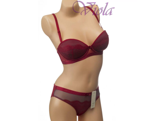 Комплект Weiyesi Бюстгальтер Анжеліка Балконет На Тонкому Поролоні З Трусиками-Сліпами 8573-1# C