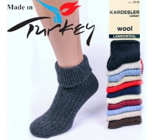 Вовняні Жіночі Шкарпетки З Відворотом Kardesler 8011 (0255/Упаковка 12 Пар)